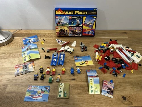 LEGO System 1967 Five Set Bonus Pack - 1958, 1959, 1969, Boats Cars Vintage