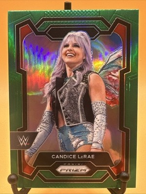 2024 Panini Prizm WWE Green Prizm Candice LeRae #190 WWE Raw