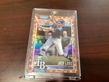 josh lowe numbered to 25 baseball card