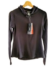 Spyder Active Women  s Black Tech Fleece Hoodie Pullover SP172 Medium NWT