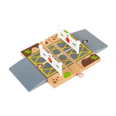 Bigjigs Schiene Holz Bahnübergang Gleis Straße Eisenbahn Zubehör Spielset