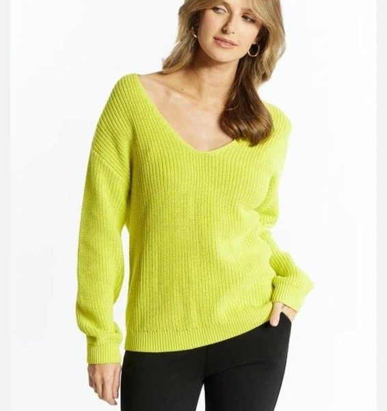 Women ETERNA Sweater Yellow Wool 42 / XL / 50