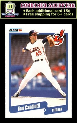 1990 Fleer #488a Tom Candiotti - Cleveland Indians