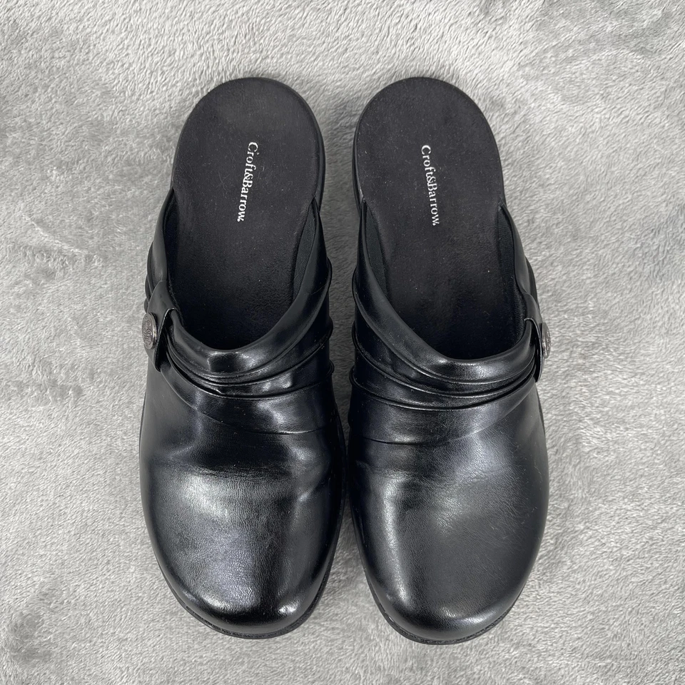 Croft & Barrow Clog 女式 7.5M 码 Academia Y2K Preppy Mule 职业舒适 — 第 3/4 张图片