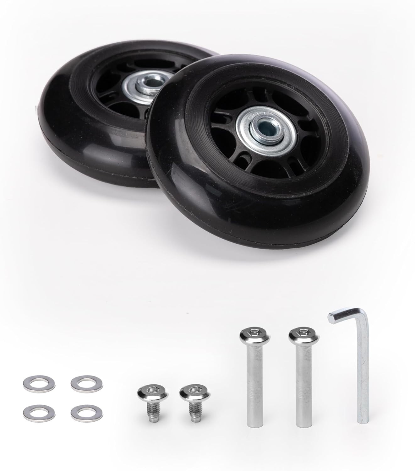 Wheels Replacements Kit, 70x24mm Rubber Suitcase Wheels Repl