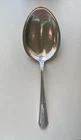 Towle Louis XIV 1924 Large Sterling Silver Rimmed Bowl Serving Spoon Monogrammed