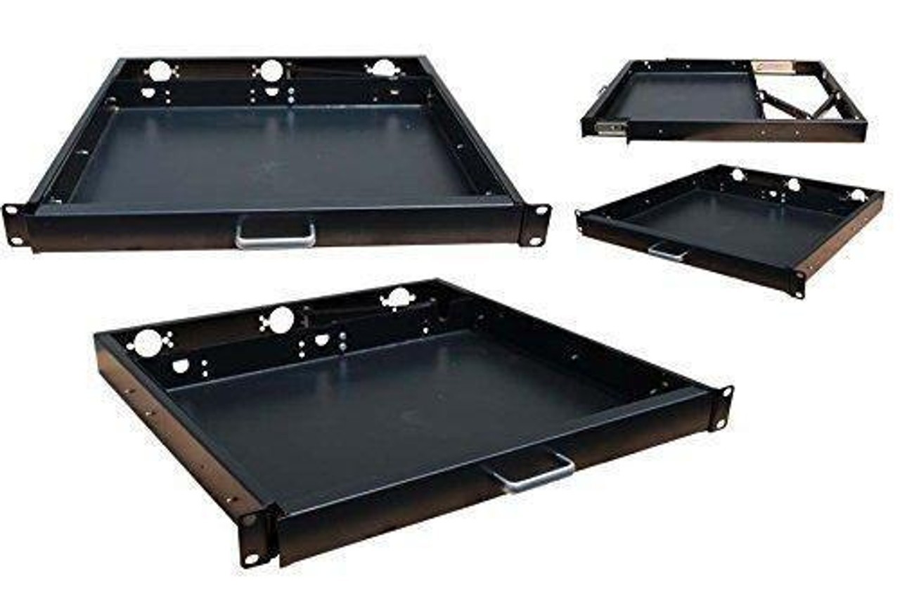 Raising Electronics 1U Rack Mount Sliding Keyboard Drawer 19" Keyboard Tray.