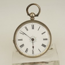 Rare Antique Silver Pocket Watch Men's no fusee duplex chronometer no repeater