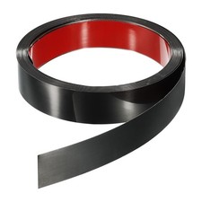16.4ft x 1.18" Wall Trim Self Adhesive Stainless Steel Brushed Finish Trim Black