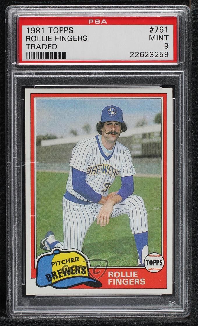 1981 Topps Traded Rollie Fingers #761 PSA 9 MINT HOF 0y8e