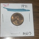 1971-P US Lincoln Memorial Cent RED BU