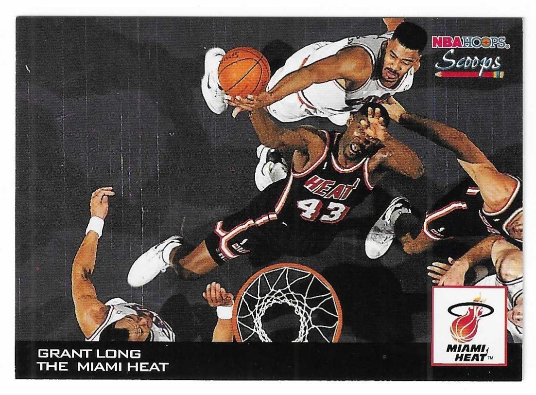 1993-94 NBA Hoops Basketball Grant Long Scoops Trivia Card #HS14 Miami Heat