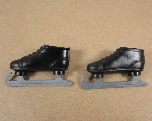 Ken & Allan black Ice Skates #791 Fun on Ice shoes vtg Mattel 1963 Japan