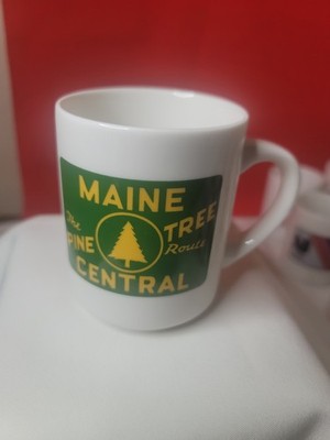 Vintage MAINE THE PINE TREE ROUTE CENTRAL Cermaic Kaffeebecher Tasse