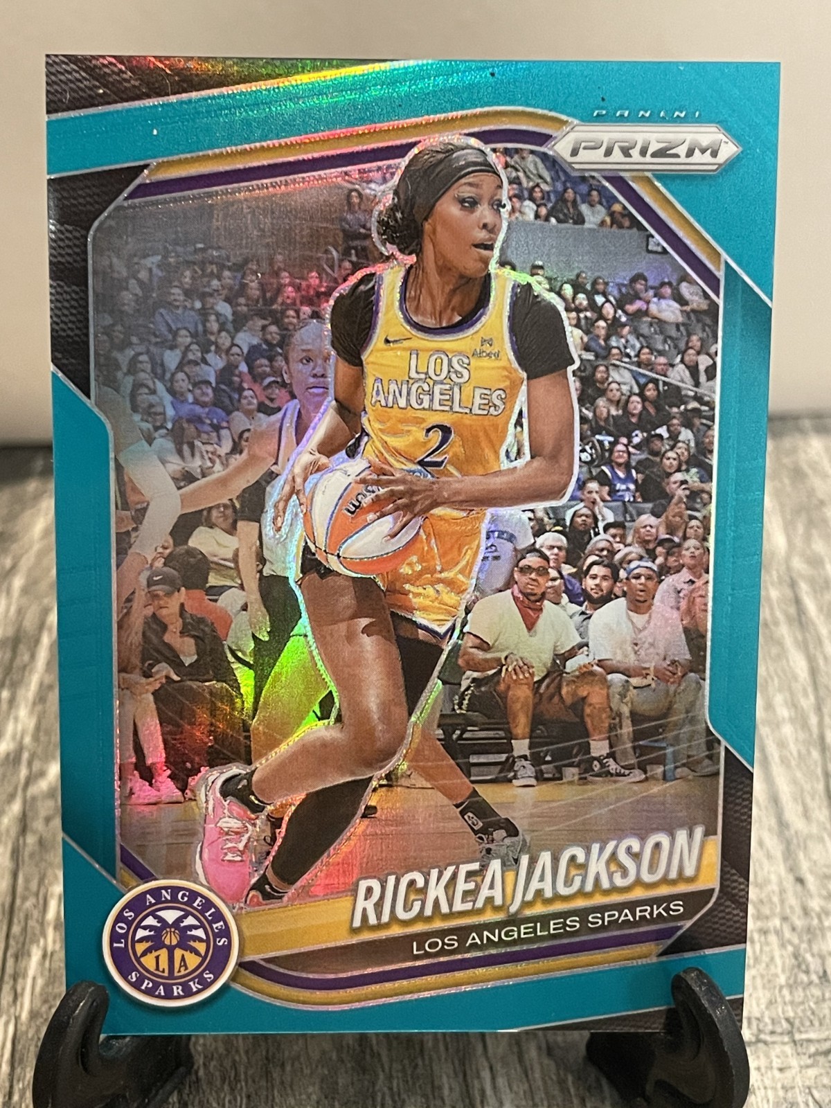 2025 Panini Prizm Rickea Jackson Teal Prizm #39/49 Los Angeles Sparks