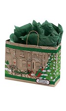 SSWBasics Large Street Scene Paper Shopping Bags 16"x 6"x 12 1/2"e of 100