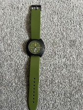 FARAH UNISEX ADULT ANALOGUE CLASSIC WATCH WITH SILICONE STRAP GREEN