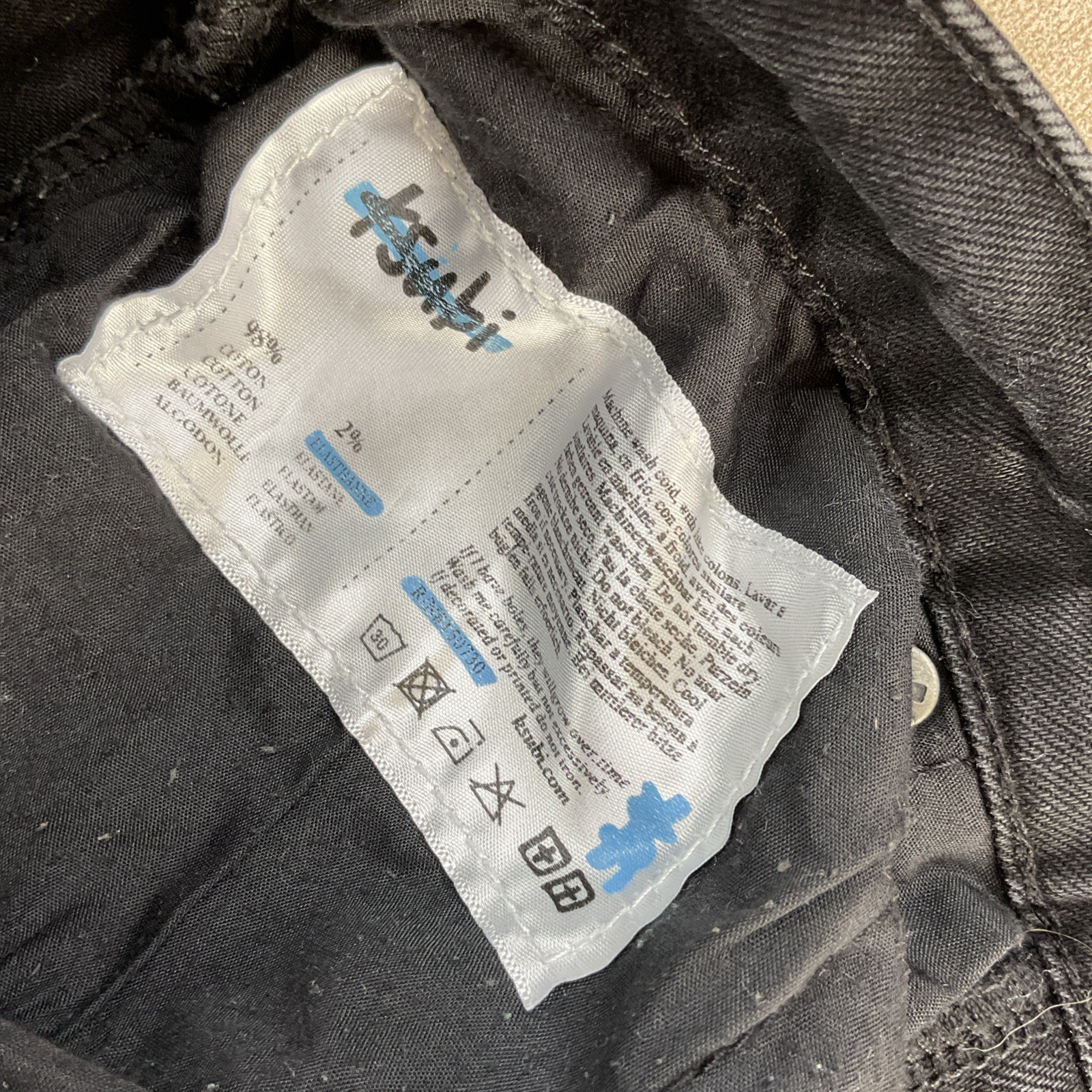 Ksubi Jeans Black Van Winkle Hunter Beden Skinny Button Fly Distressed Men Sz 30 thumbnail 2