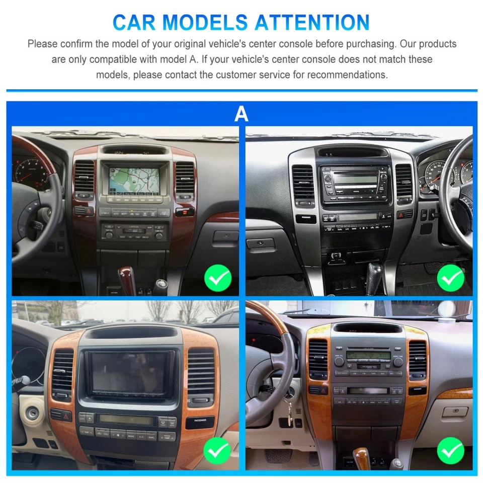 Radio estéreo para automóvil Toyota Prado GPS CarPlay Android 15.0 para Lexus GX470 2002-2009 Foto 2 de 4