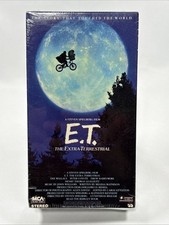 E.T. VHS 1982 Spielberg Green Flap, 1st MCA Press, Factory SEALED Watermarks NIB