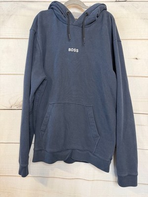 Hugo Boss Size LG Sweatshirt Blue With ''Boss'' Hoodie Women's
