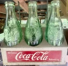 Vintage Coca Cola 1940s to 1950s Aluminum Six Pack with Hobble Skirt Bottles