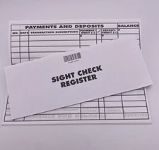 Oversize Jumbo Large Print Sight  Checkbook Transaction Registers - Set of 2