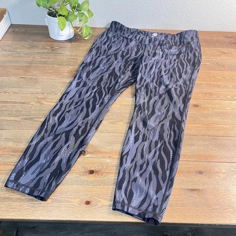 Athletic Works Workout Leggings XXXL 22 Blue & Black Workout Exercise Set Of 2 - Image 3 of 4