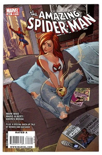 Amazing Spider-Man #601 VF Marvel Comics 2009 J Scott Campbell Iconic Cover