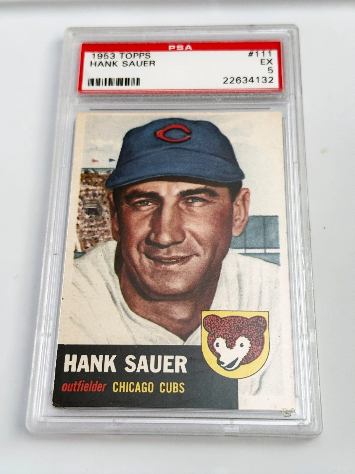 1953 Topps Baseball Hank Sauer PSA 5 MLB Chicago Cubs Card #111