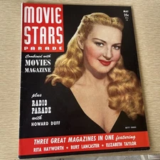1948 MAY MOVIE STARS PARADE MAGAZINE - BETTY GRABLE COVER - E 13930