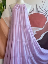 Rhode Dress Women’s Size XS Resort Julia Tiered Casual Halter Boho Midi