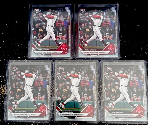 2025 Topps Now - ROMAN ANTHONY #279 /10166 (RC) Call Up 1st Career (5 Card Lot)