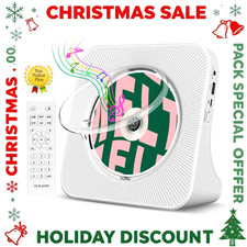 Portable CD Player With Speaker, Bluetooth, Remote, Stereo Sound For Home Decor  