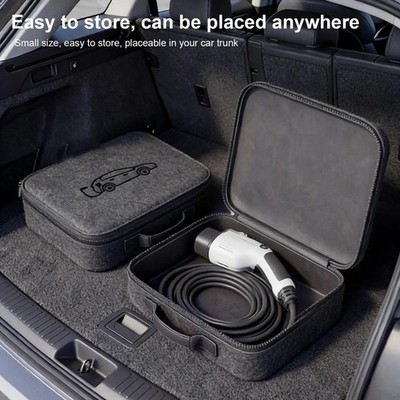 EV Charger Storage Case Felt Electric Vehicle Charging Cord Organizer AA