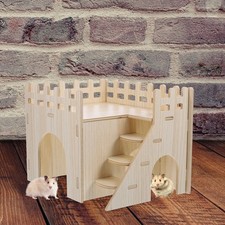  Cachette Pour Hamster En Bois Lapin Maison Cage Cochon Dinde Refuge Hamsters