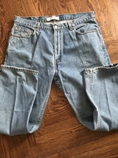 Mens 40X30 LEVI STRAUSS 505 Blue Jeans,Regular Fit, Straight Leg Pants