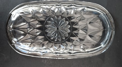Vintage Anchor Hocking CROWN POINT covered butter dish clear glass - Picture 4 of 7