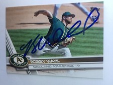 2017 Oakland Athletics A’s Bobby Wahl Autographed Signed Card #US294