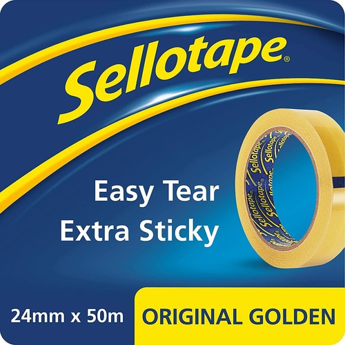 6 x Sellotape Clear Tape Extra Sticky Original Transparent Packing tape 24 x 50m - Picture 2 of 5