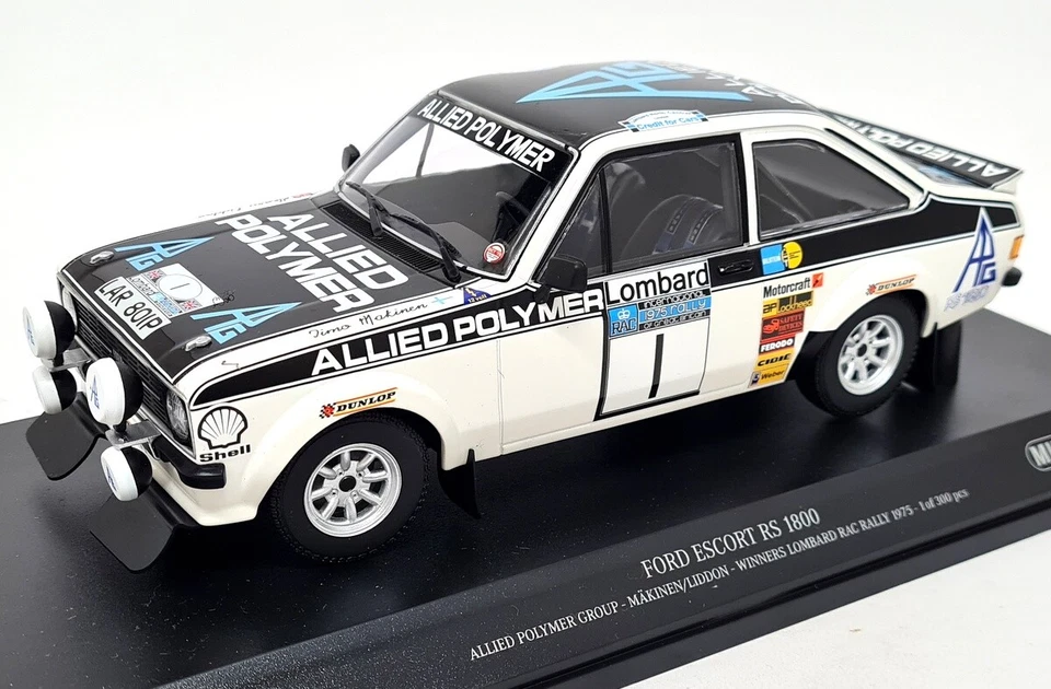 Minichamps 1/18 Ford Escort MK2 RS 1800 Winners Lombard RAC Rally 1975 Model Car - Image 4 of 4