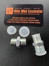 Mini Excavator Hydraulic Attachment Fittings for Micro .8-1.8 Ton AGT VICSEC 2pc