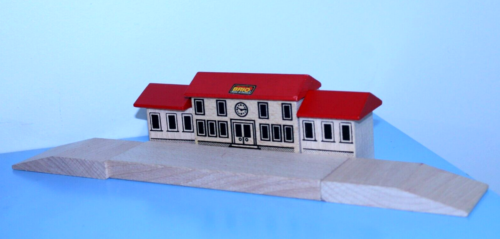 Vintage Brio Train Station Wooden Railway No 33367 Complete Sweden CLEAN