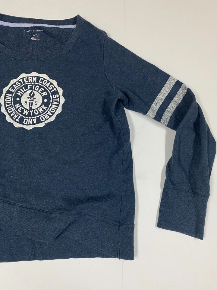 Tommy Hilfiger женщин свитер средний синий Crewneck пуловер Нью-Йорк - Изображение 2 из 4