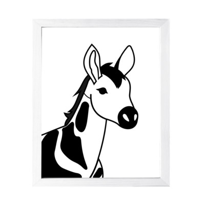 Designs ByLITA Okapi Outlined version, Wall Print Animals Art | Family Presents