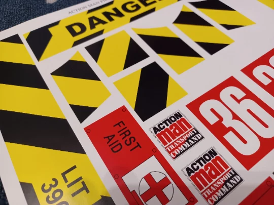 ACTION MAN Fire Tender Reproduction Stickers - Image 2 of 3