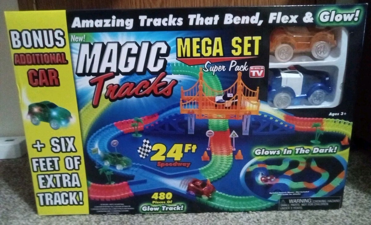 Magic Tracks Glowing Race Track Toy Magic Tracks Mega Set Flexible