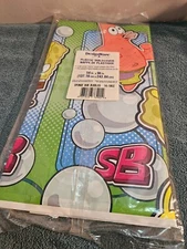 NEW Birthday Supplies Designware Plastic Spongebob Squarepants Tablecover 54x96”