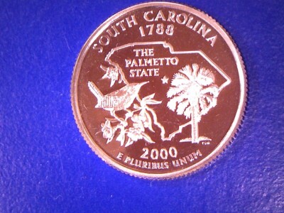 2000 S 25C South Carolina Proof 50 States Quarter **Free Shipping**