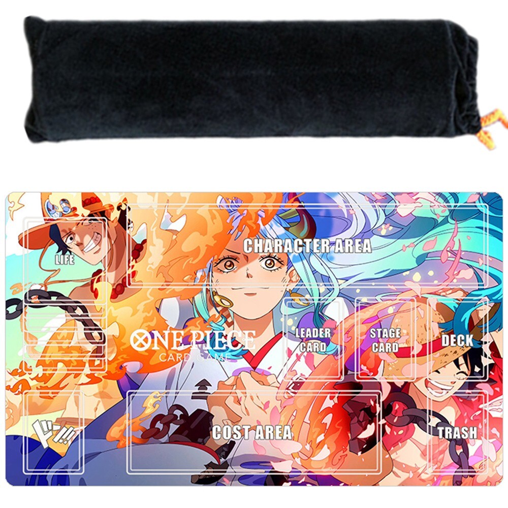 Ace & Yamato & Monkey D Luffy One Piece Playmat With Zones TCG